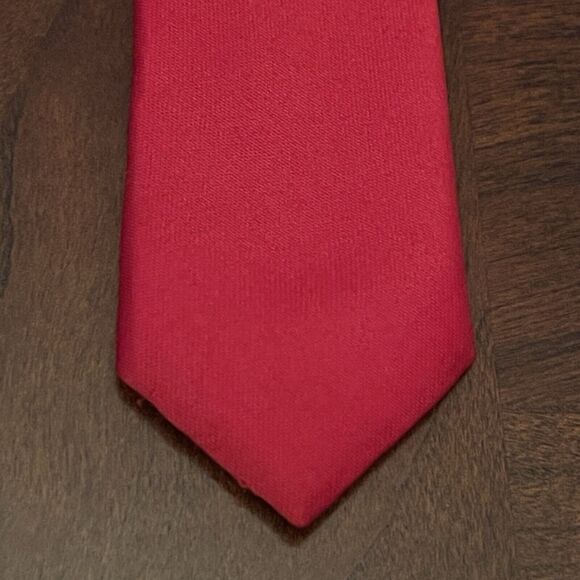 Alexander Logan Red 100% Polyester Men’s Neck Tie Made In China ￼ - Picture 7 of 10